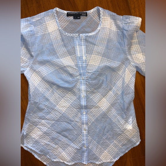 Veronica Beard Plaid Button Down Shirt Size Women’s Small - Picture 5 of 7